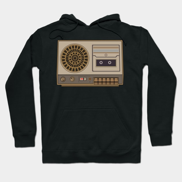 cassette player in the style of the 80s Hoodie by George